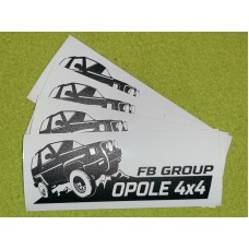 Naklejka OPOLE 4x4 60x150 mm 4 szt