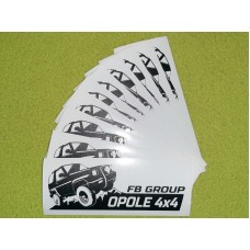 Naklejka OPOLE 4x4 60x150 mm 10 szt